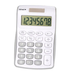 Genie 120B 8 Digit Pocket Calculator Silver - 12494