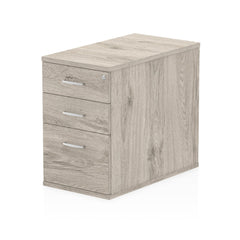 Dynamic Impulse 800mm Deep Desk High Pedestal Grey Oak I003222 DD