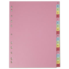 Elba Indices A4 A-Z 20 Part Coloured Card 400021450
