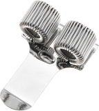 Double Hole Metal Pen Holder With Pocket Clip