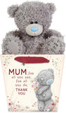 Me to You Tatty Teddy 13cm Plush Bear in a 'Thank You Mum' Bag - Official Mother's Day Collection