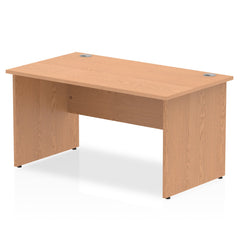 Impulse 1400 x 800mm Straight Desk Oak Top Panel End Leg I000829 DD
