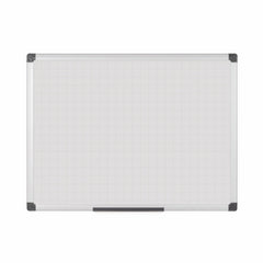 Bi-Office Maya Gridded Double Sided Magnetic Laquered Steel Whiteboard Aluminium Frame 1200x1200mm - MA3847170 DD