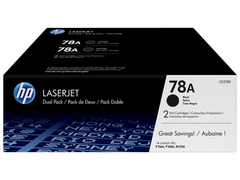 HP 78A Black Standard Capacity Toner Cartridge Twinpack 2 x 2.1K pages (Pack 2) for HP LaserJet M1236/P1566/P1606 - CE278AD