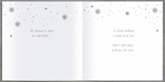 3D Cut Out Foiled Embellished For My Wife Christmas Card