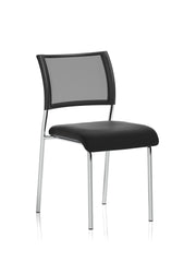 Brunswick Visitor Chair Black Fabric Chrome Frame BR000021 DD