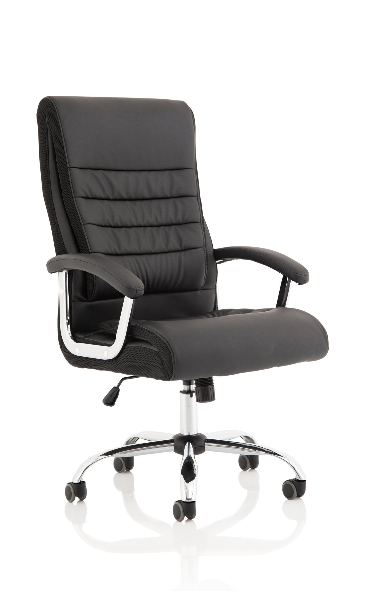 Dallas High Back Leather Executive Office Chair With Arms Black - EX000240 DD