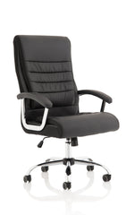 Dallas High Back Leather Executive Office Chair With Arms Black - EX000240 DD