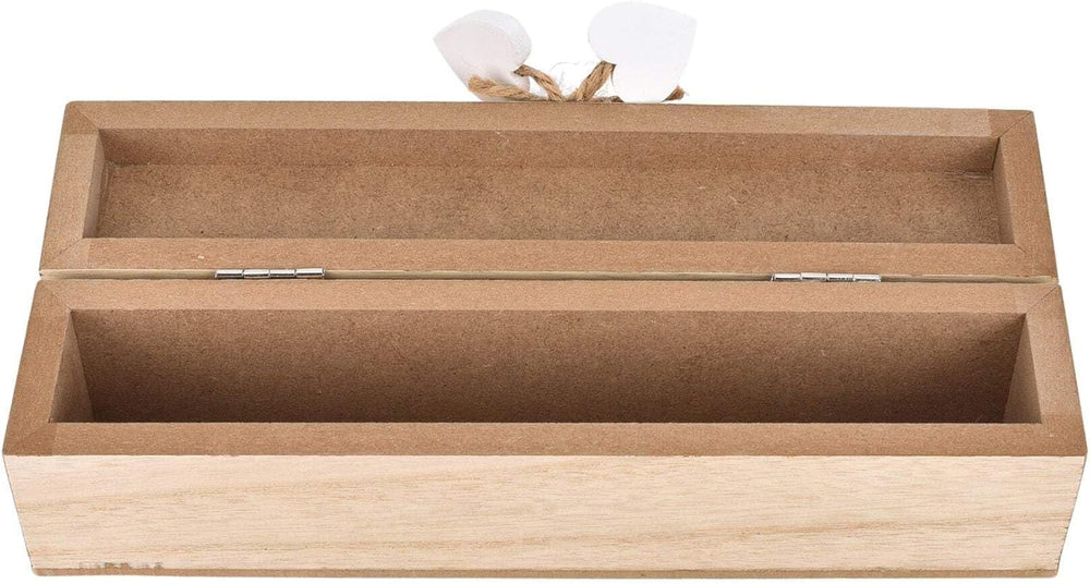 Love Story Wooden Wedding Day Marriage Certificate Holder Box with Hearts