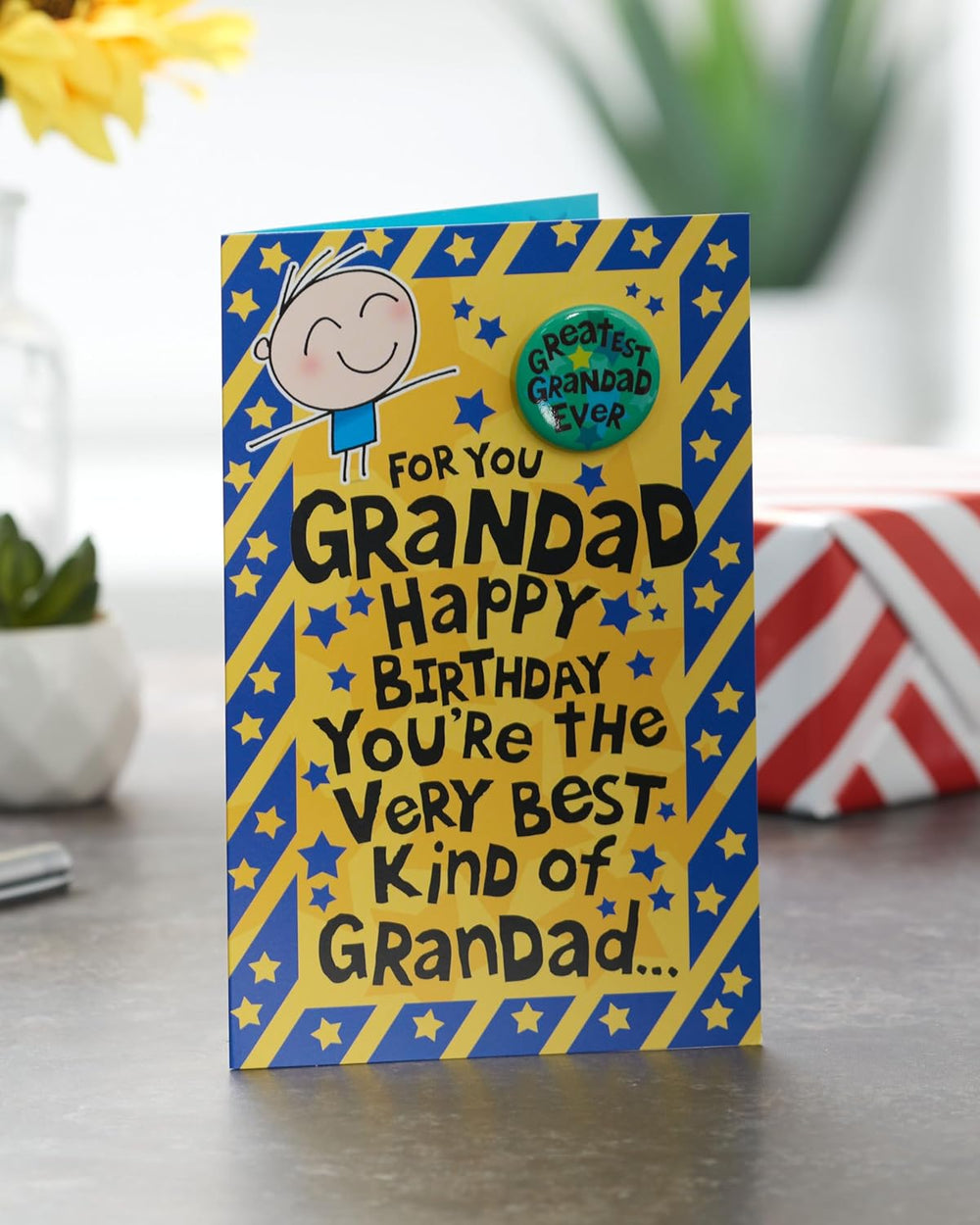 UK Greetings Birthday Card for Grandad - Bright Design