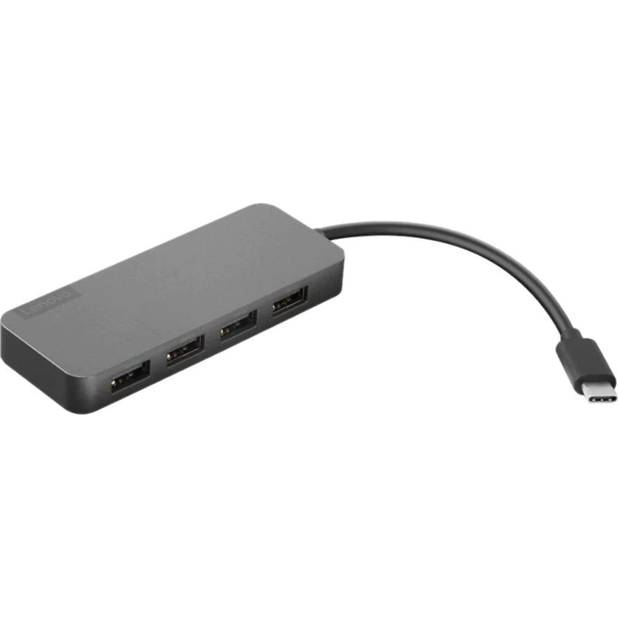 Lenovo USB-C to 4 Port USB-A Interface Hub Grey