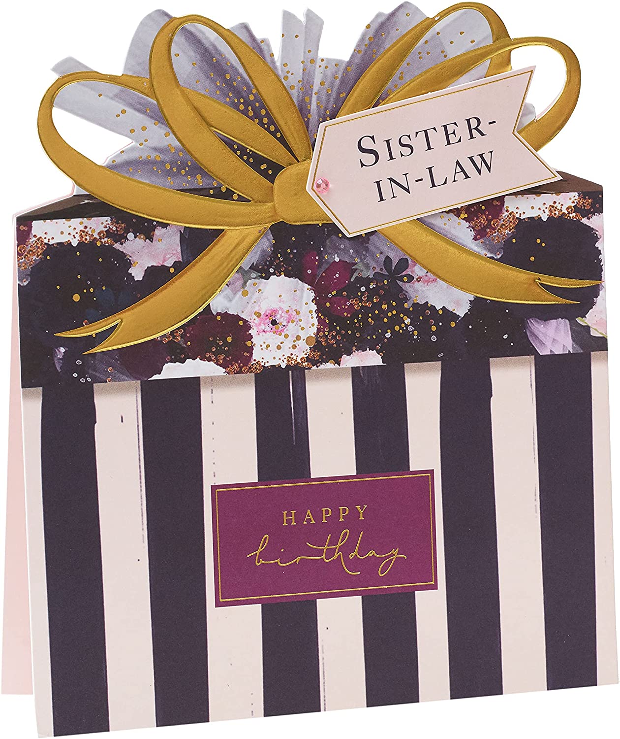 Sister-in-Law Birthday Card Luxury Shaped Ornate Present