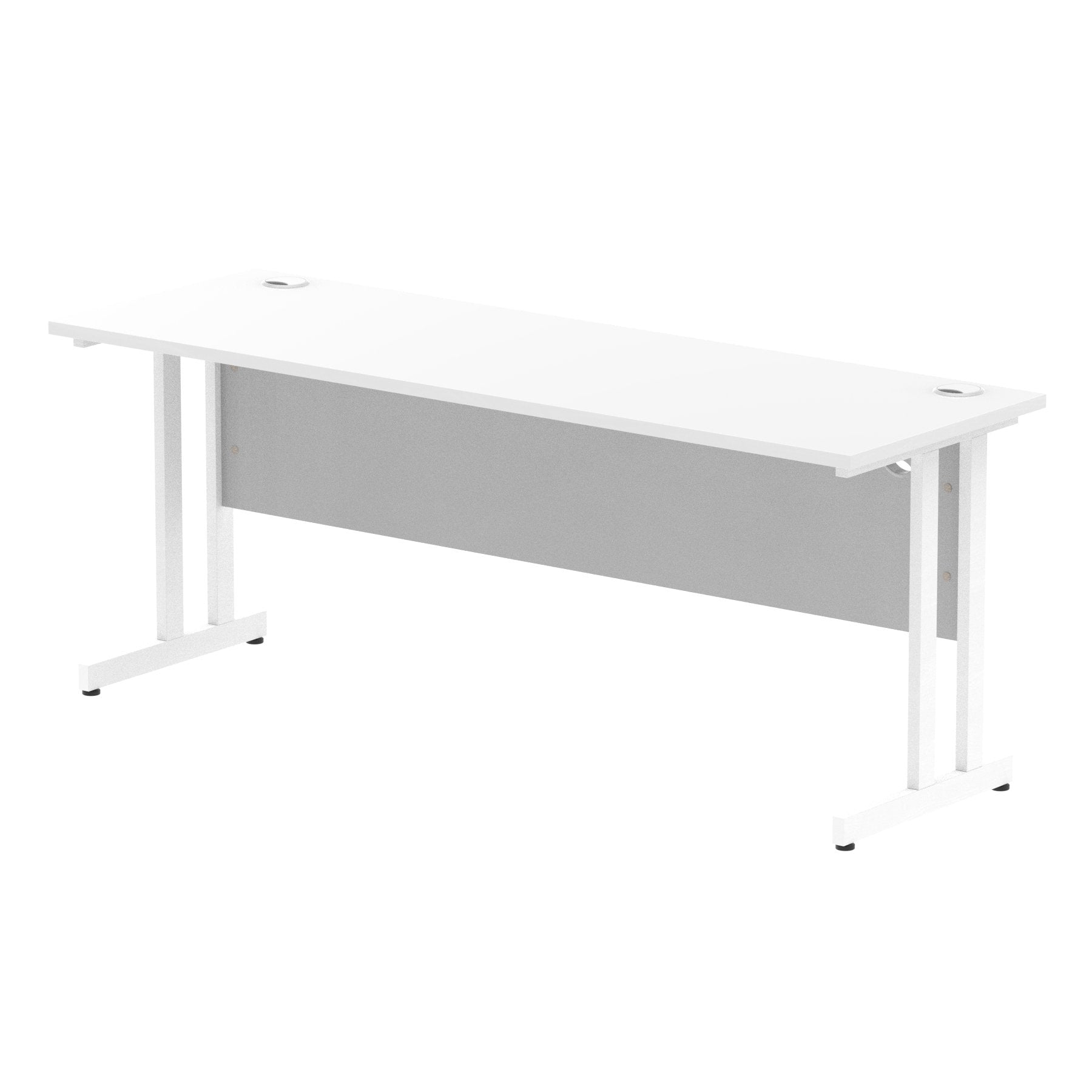Impulse 1800 x 600mm Straight Desk White Top White Cantilever Leg MI002204 DD