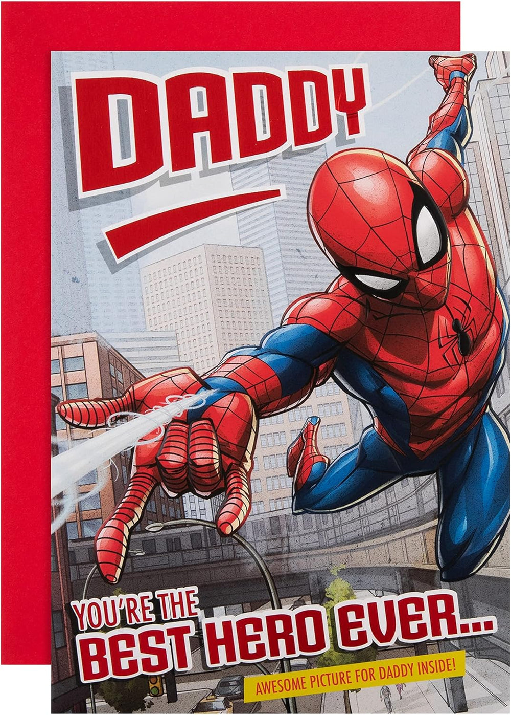 Marvel Spiderman Daddy Birthday Card