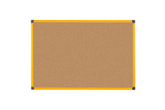 Bi-Office Ultrabrite Cork Noticeboard Yellow Aluminium Frame 1200x900mm - CA0511721 DD