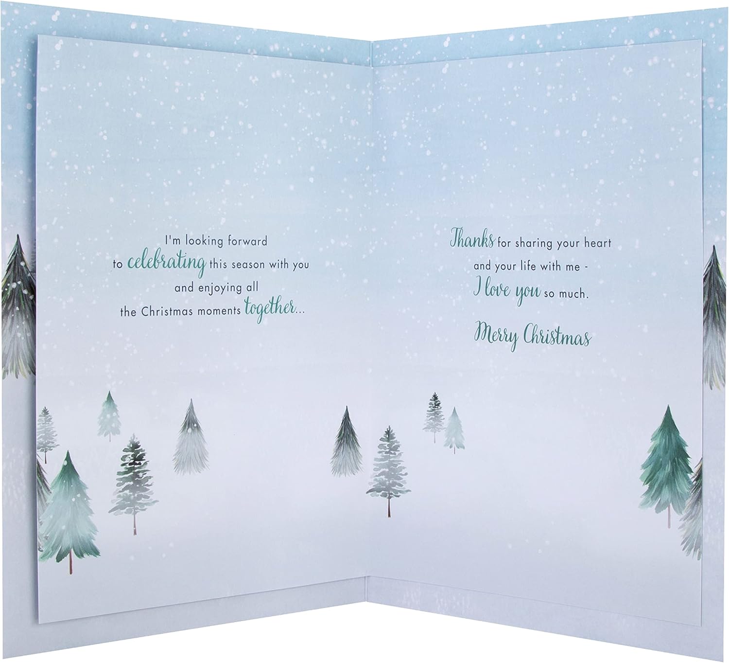 Girlfriend Open Christmas Card – Heartfelt Festive Greeting