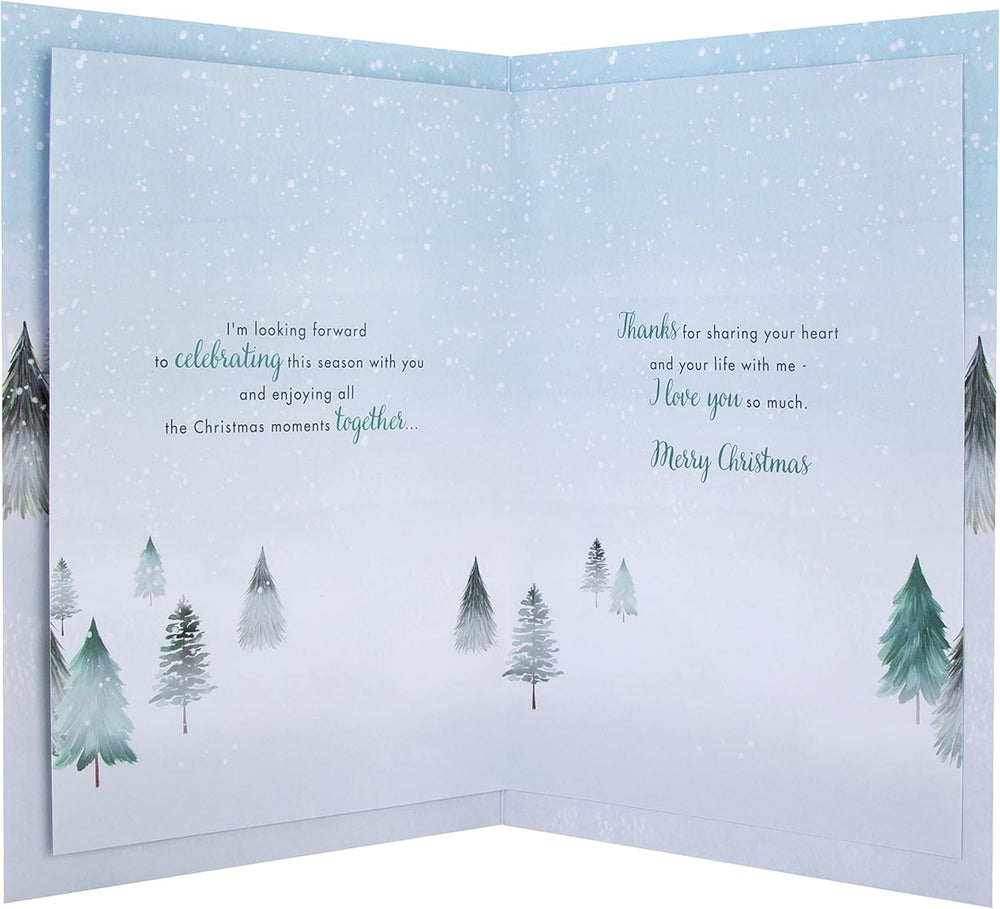 Girlfriend Open Christmas Card – Heartfelt Festive Greeting