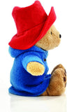 Red Paddington bean toy bear plush by Rainbow Designs, soft and cuddly plush bear with classic Paddington features.