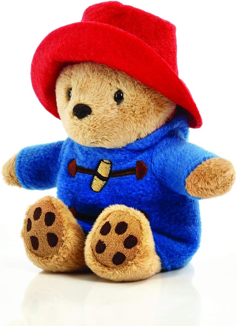 Red Paddington Bean Toy Bear Plush by Rainbow Designs featuring soft fabric and classic Paddington bear design.