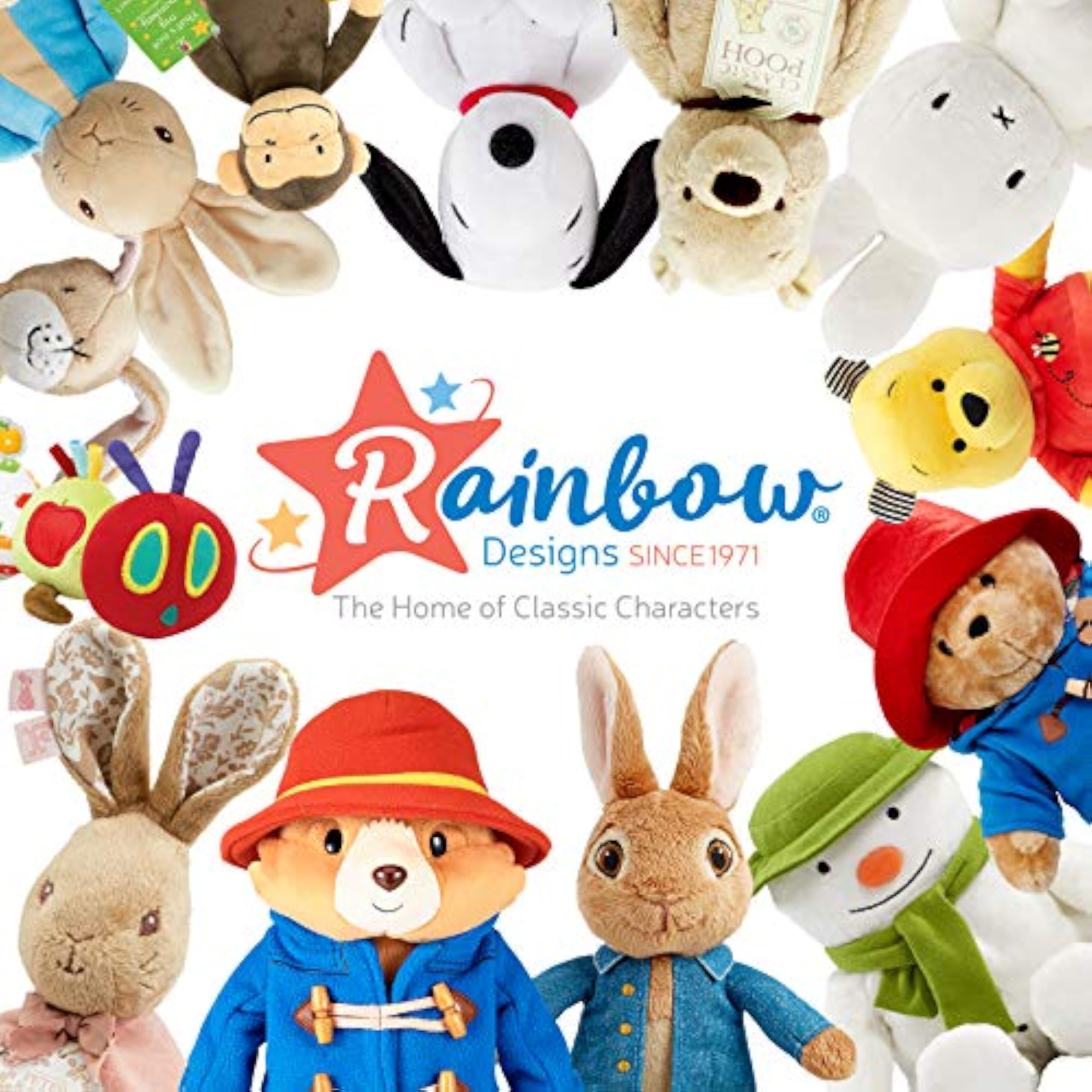 Pink Beatrix Potter Flopsy Jiggle Attachable Peter Rabbit pram toy by Rainbow Designs, soft plush toy for babies.