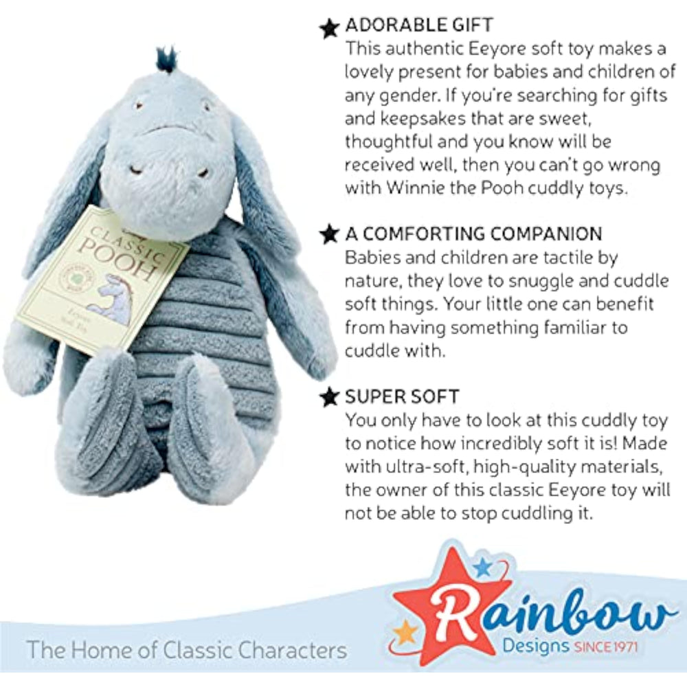 Soft toy featuring Classic Winnie the Pooh and friends by Rainbow Designs, plush and colorful for children