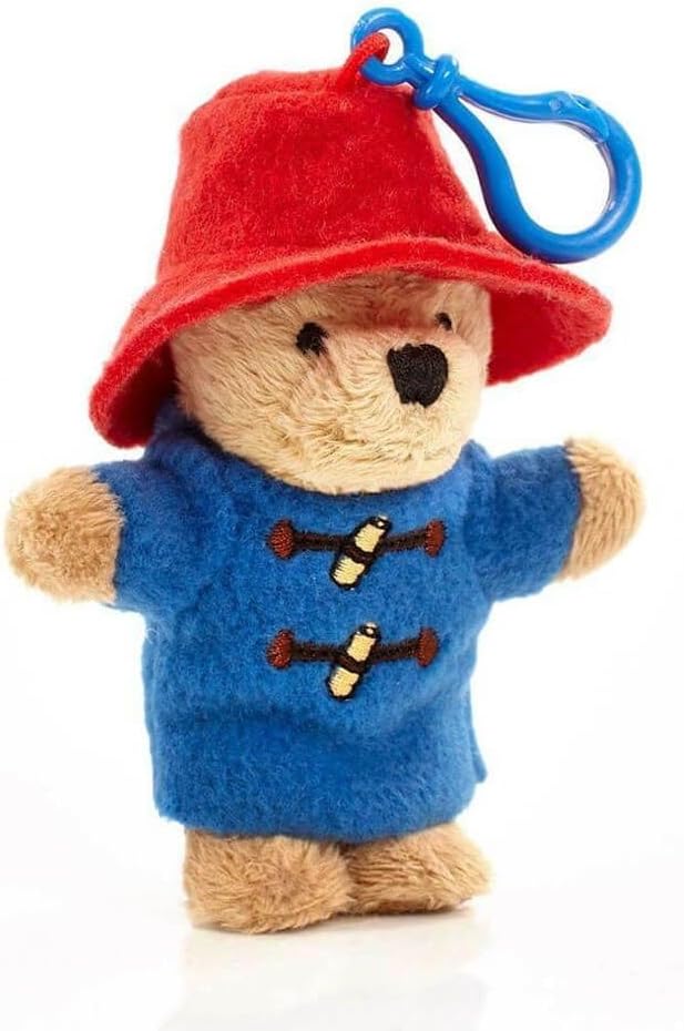 Rainbow Designs Classic Paddington Bear key chain featuring a soft plush Paddington figure with a red hat and coat.