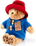 Soft plush Paddington Bear toy by Rainbow Designs, featuring a cuddly classic Paddington with a red hat and blue coat.