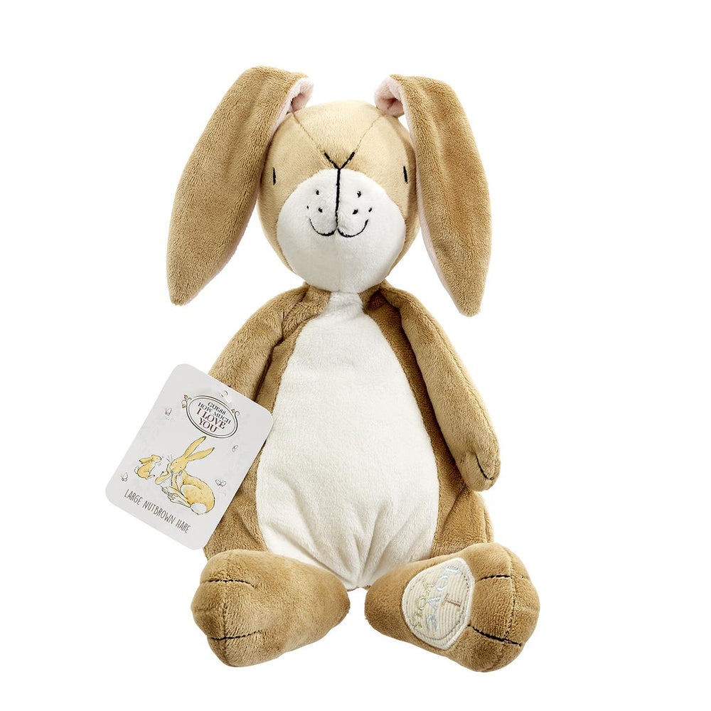 Soft toy large Nutbrown Hare from Rainbow Designs' Guess How Much I Love You collection, plush and cuddly for children.