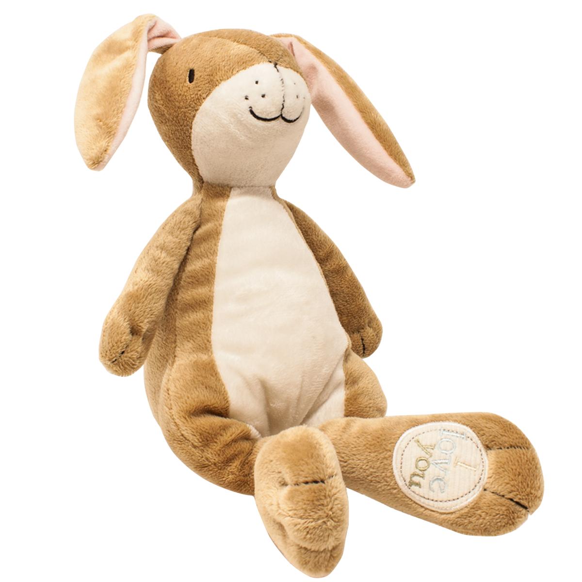 Soft toy of a large Nutbrown Hare from Rainbow Designs' Guess How Much I Love You collection, plush and cuddly for children.