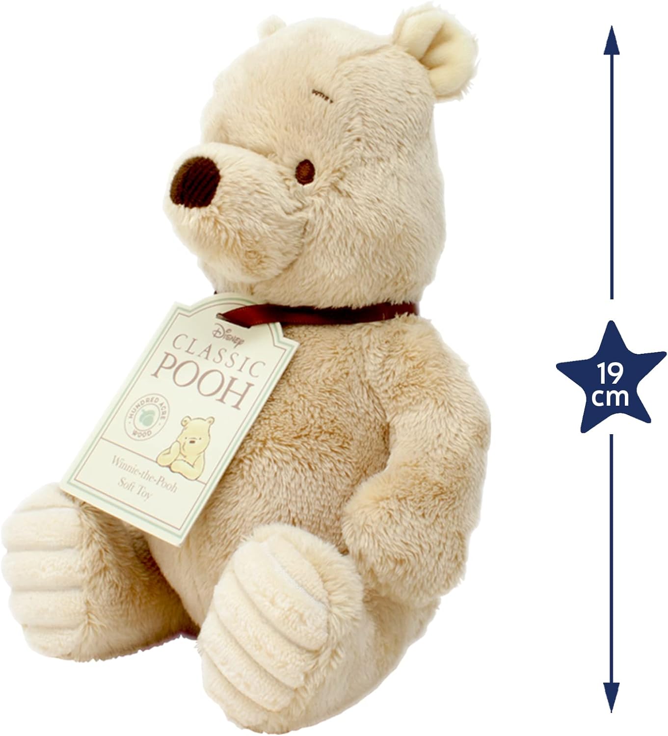 Rainbow Designs Winnie the Pooh soft toy from Hundred Acre Wood, featuring plush fabric and classic character design.
