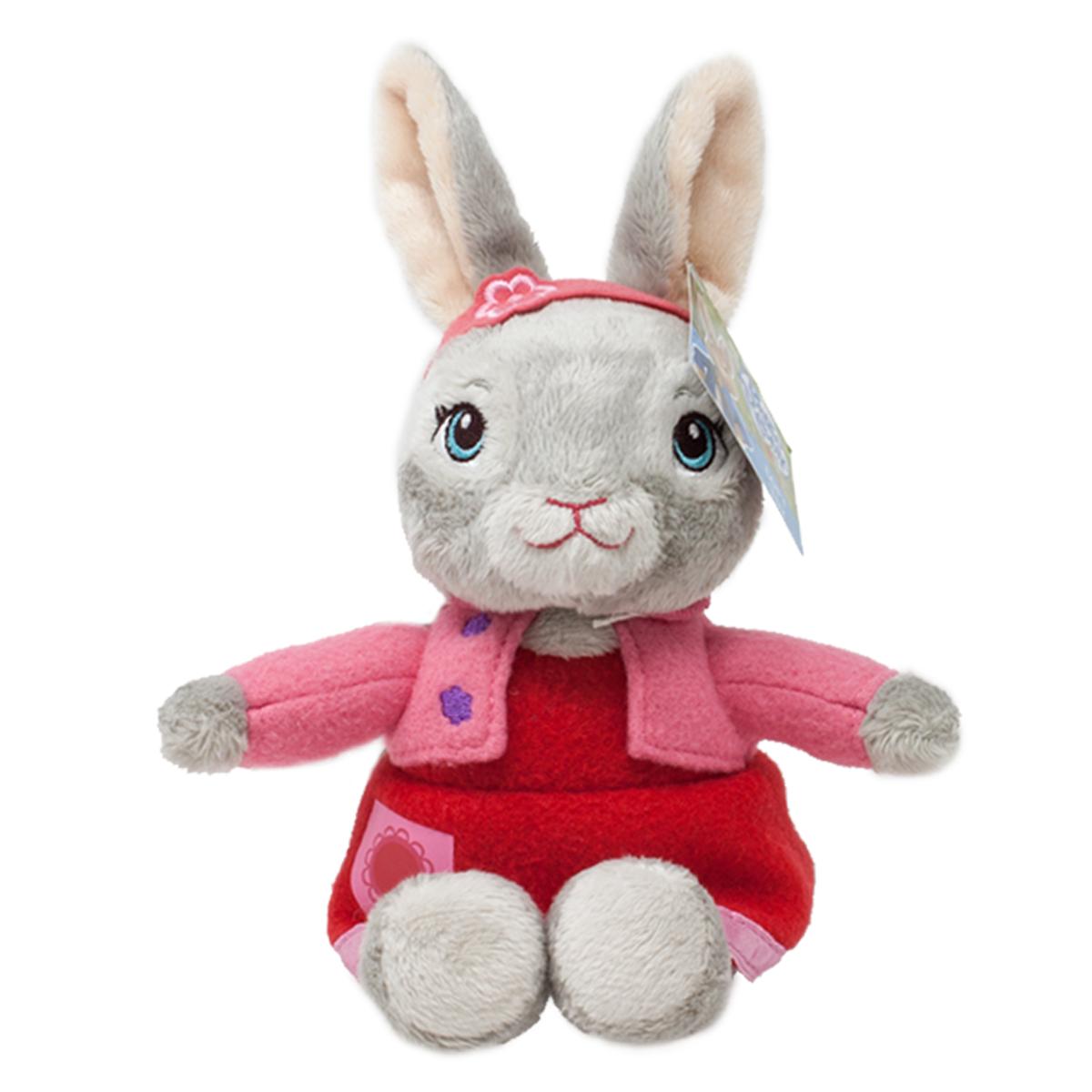 Rainbow Designs Lily Bobtail 18cm soft toy featuring a plush rabbit with colorful rainbow accents, ideal for children.
