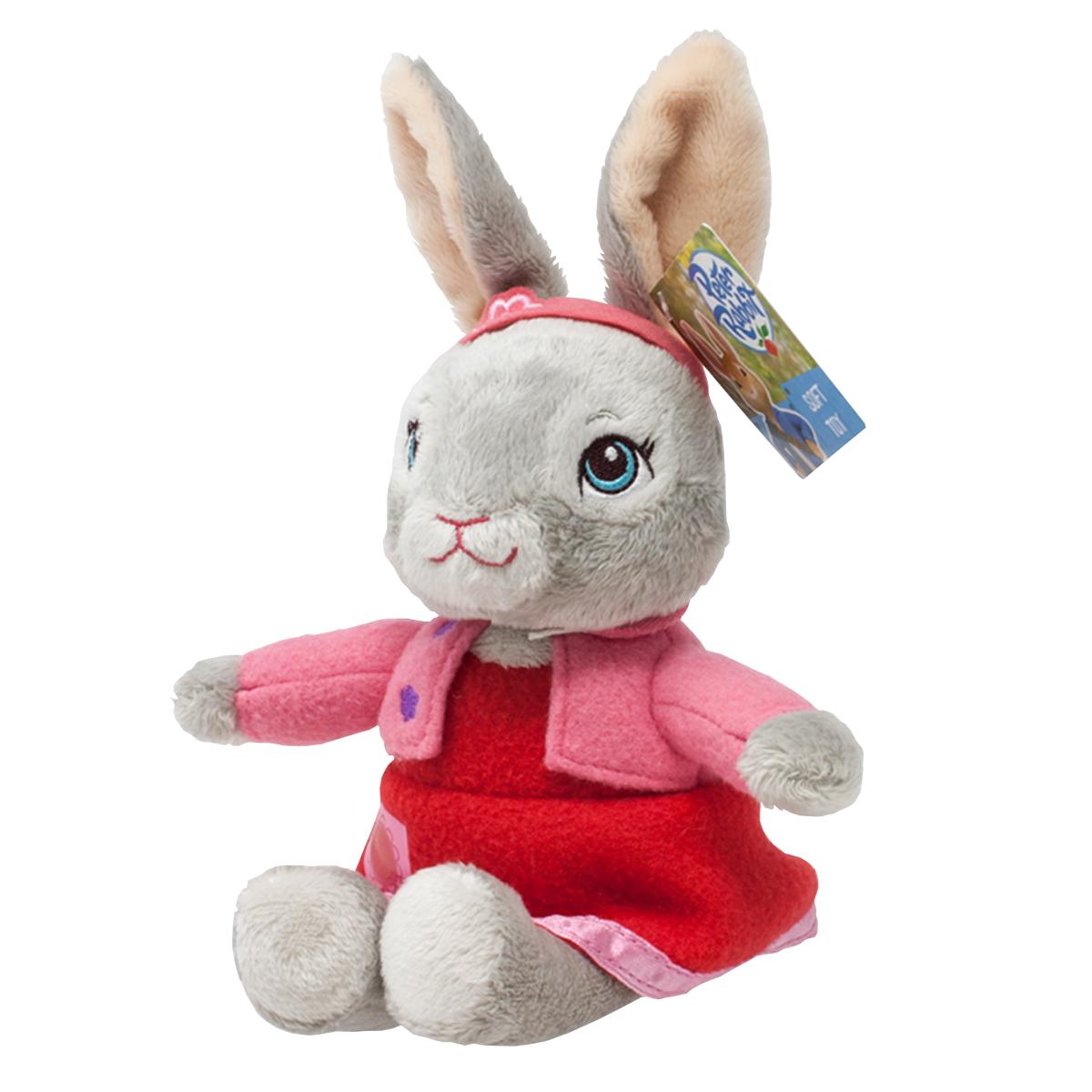 Rainbow Designs Lily Bobtail 18cm soft toy, cuddly plush bunny with colorful rainbow accents, perfect for children.
