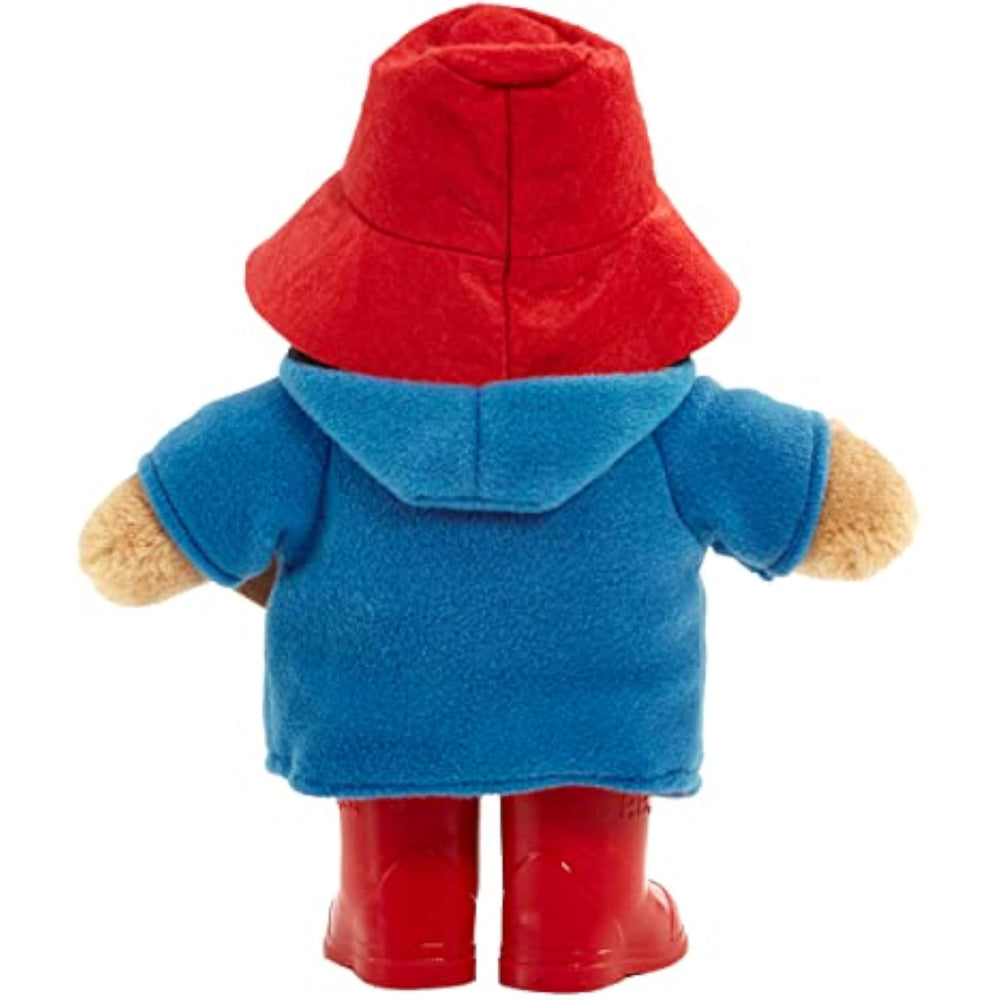 Soft toy of Paddington Bear with boots by Rainbow Designs, plush and cuddly with detailed features and colorful clothing.