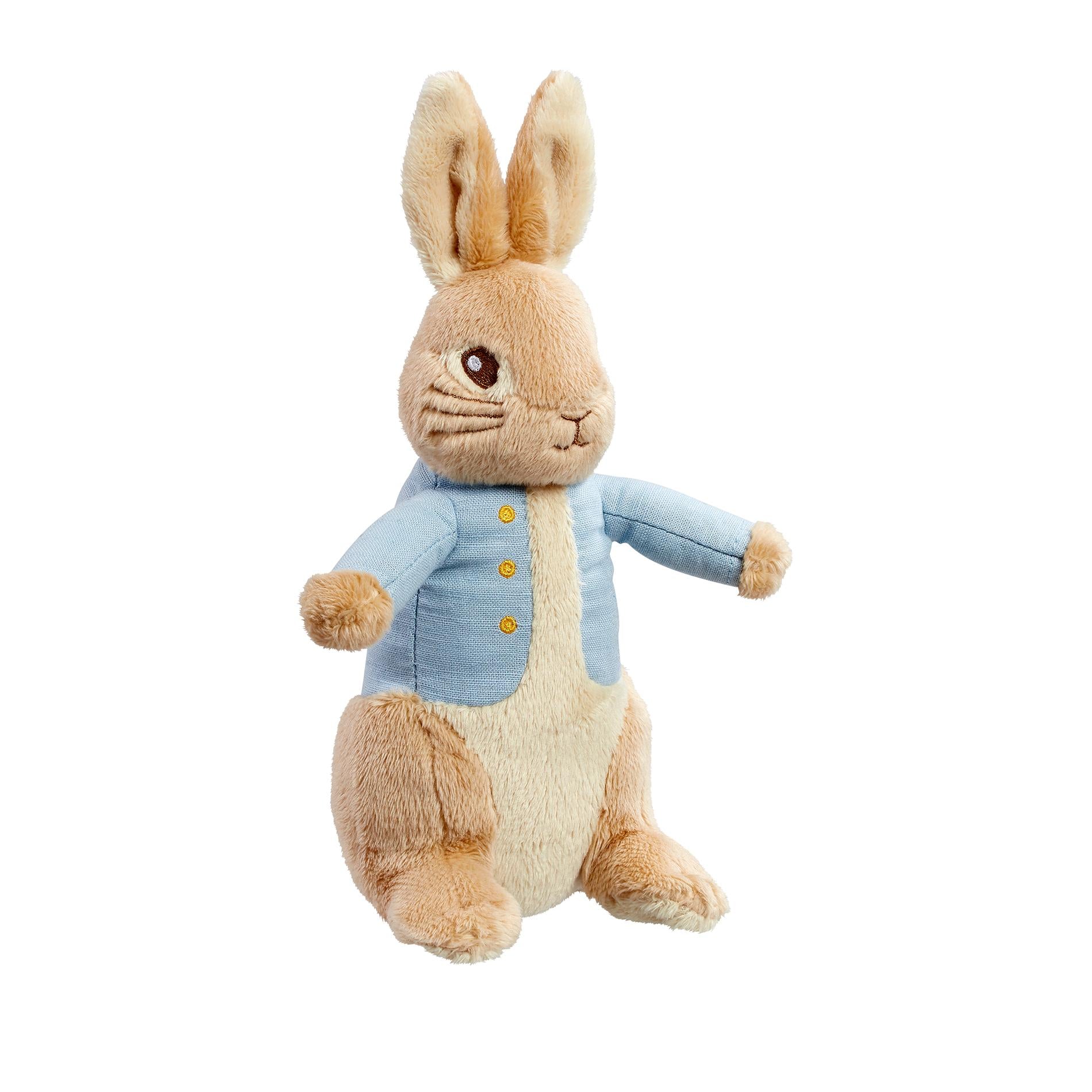 Rainbow Designs Small Peter Rabbit soft toy from the Once Upon a Time range, featuring a plush, detailed depiction of the classic character.