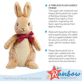 Rainbow Designs Peter Rabbit 16cm small plush cuddly soft toy, featuring Flopsy with soft fabric and detailed stitching.