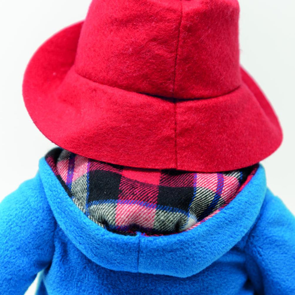 Rainbow Designs Classic Paddington Bear plush toy with boots and suitcase, soft collectible toy for children.