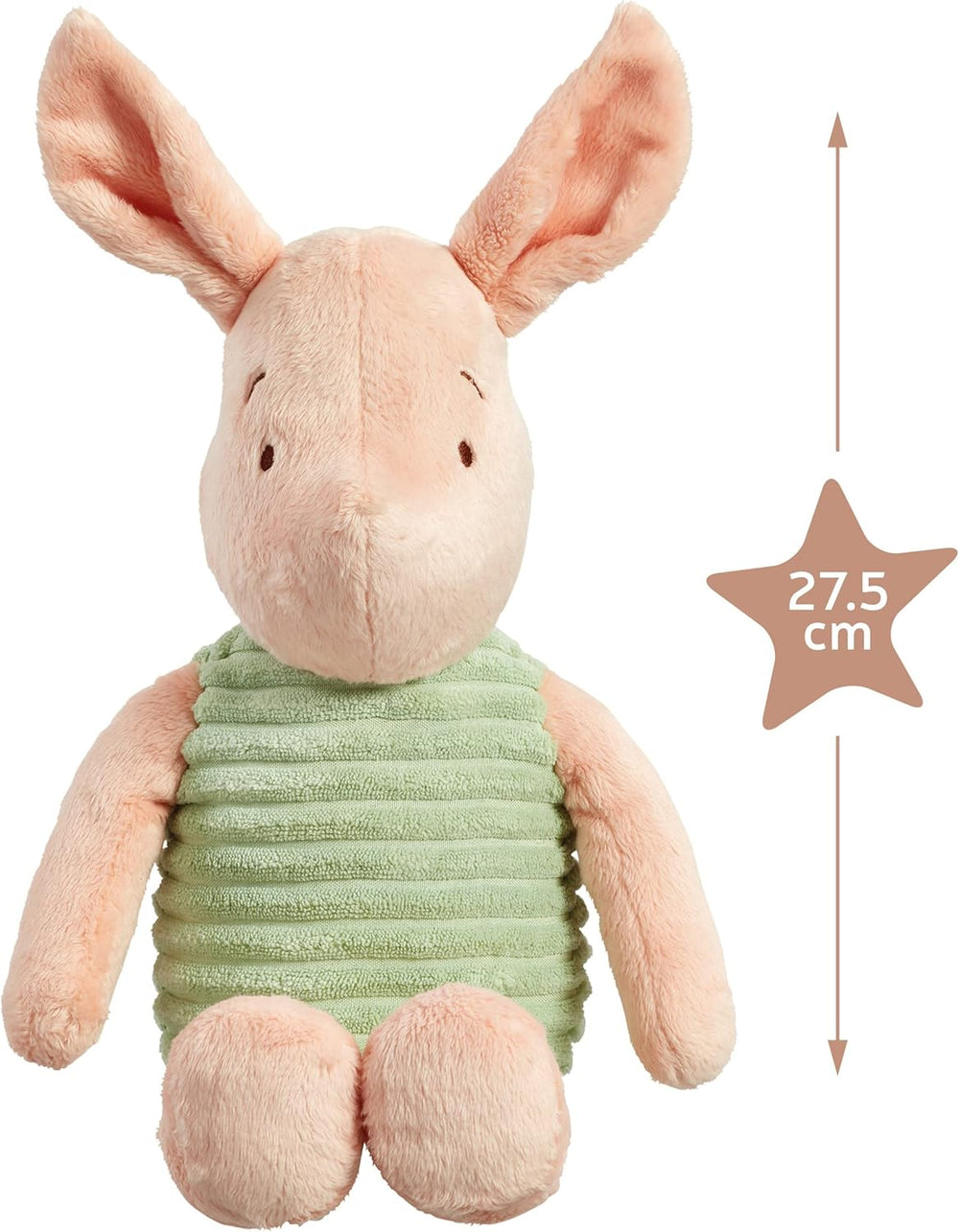Soft plush toy of Piglet from Winnie the Pooh by Rainbow Designs, featuring a cuddly, detailed plush appearance.