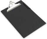 Rapesco heavy-duty black A4+ clipboard for filing and desk organization, made of durable material.