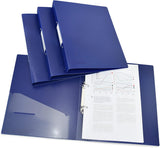 Blue Rapesco A4 2-ring binder with 35mm spine, antibacterial, pack of 4, used for filing and storage.
