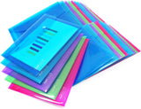 Rapesco Eco Popper Wallet A5 in assorted colors, a pack of 25 for filing and storage, made from eco-friendly materials.