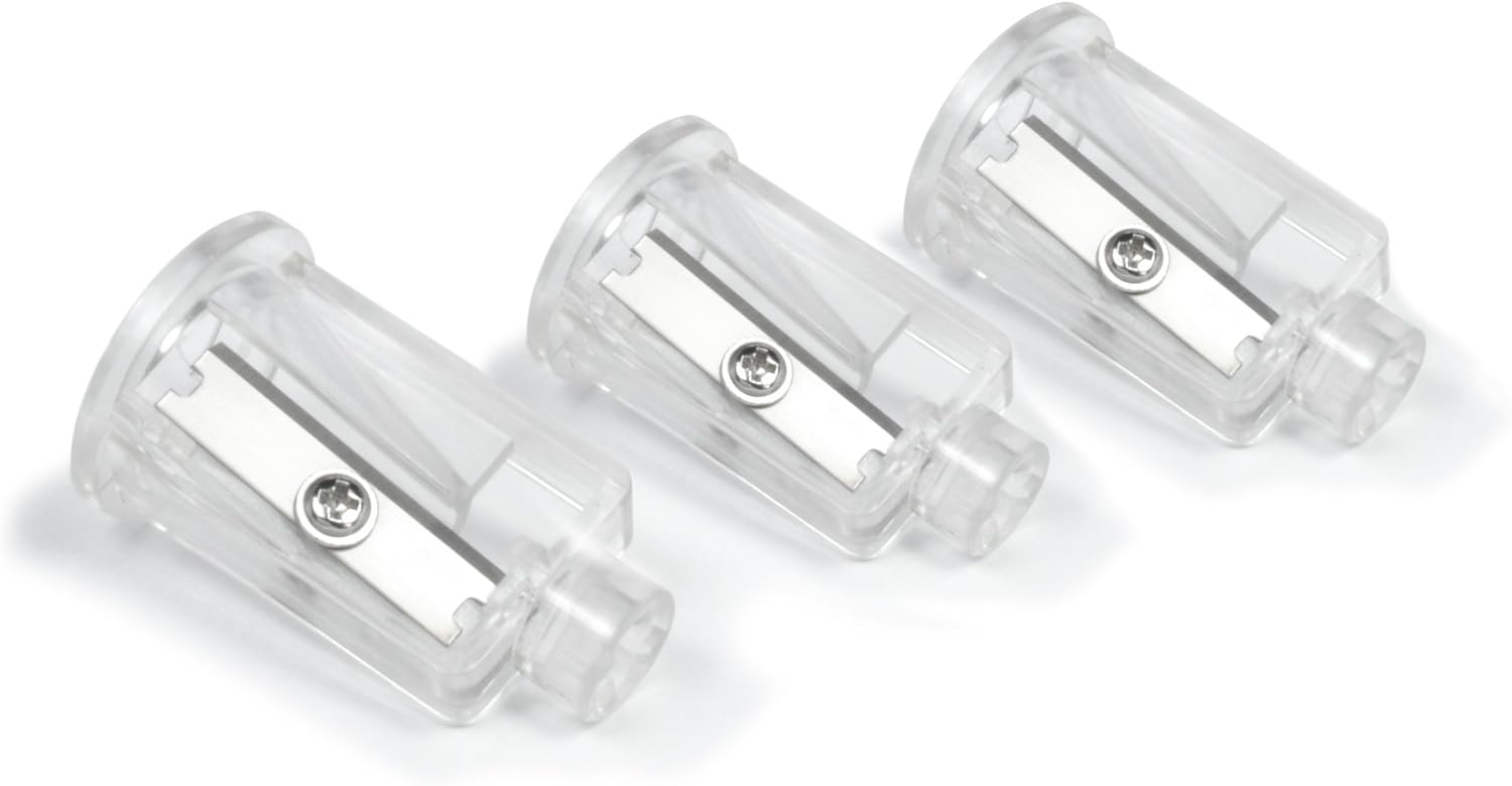 Rapesco 1485 PS12 USB replacement sharpening units for sharpeners, pack of 3, shown in the image.