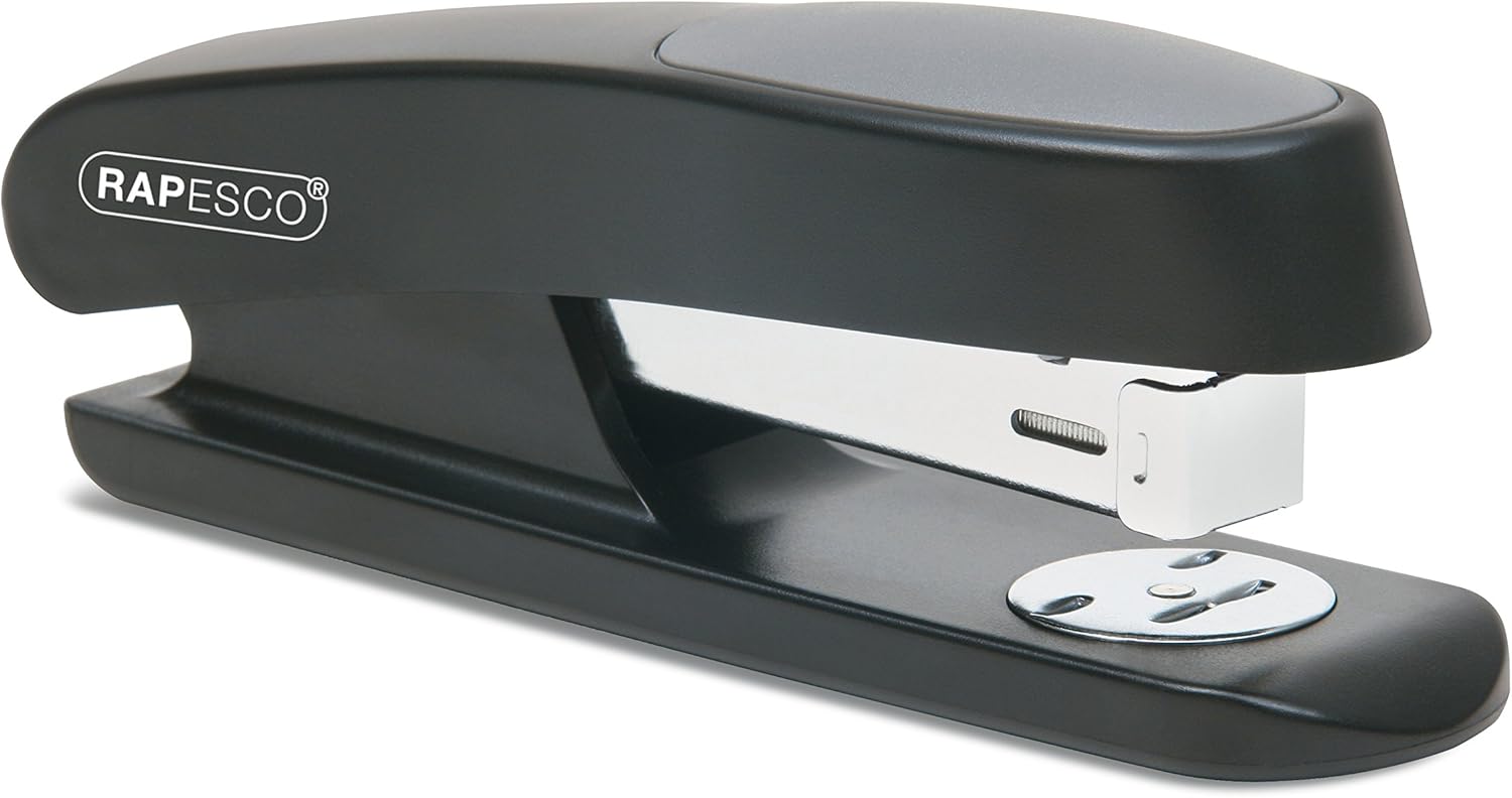 Rapesco Eco Sting Ray Half-Strip Stapler bundle with R4 staple remover and 26/6 staples, antibacterial design for office use.