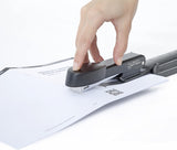 Rapesco Marlin long arm stapler bundle with 26/6 staples, black antibacterial design, ideal for heavy-duty stapling tasks.
