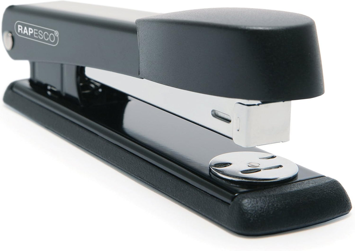 Rapesco Marlin stapler with R4 staple remover and 26/6 staples, black antibacterial bundle, compact office stationery tool