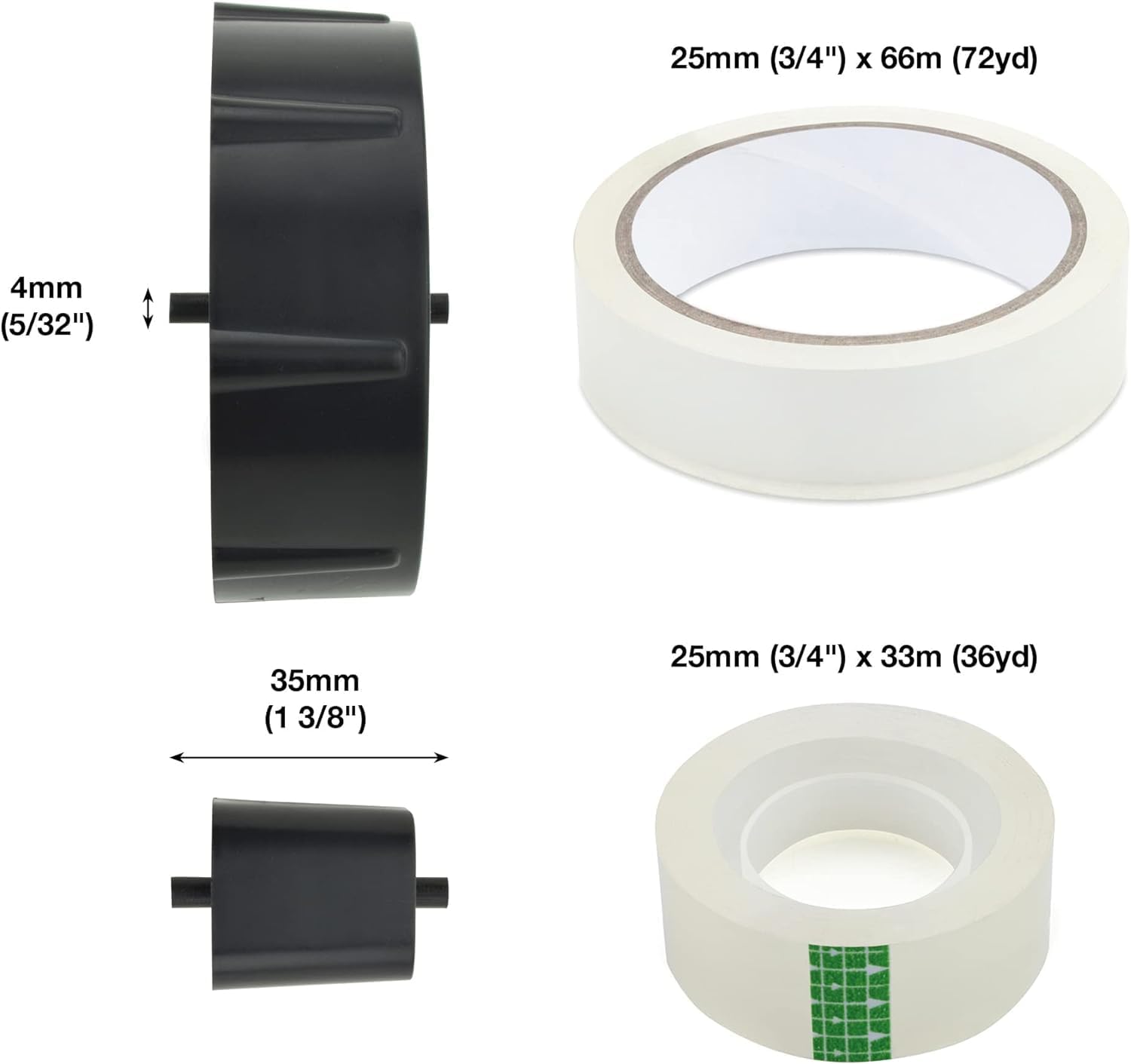 Black Rapesco 500 Heavy Duty Tape Dispenser with antibacterial features, designed for durable tape dispensing.