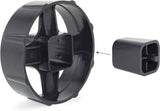 Black Rapesco 500 Heavy Duty Tape Dispenser with antibacterial design, durable plastic construction for secure tape dispensing.