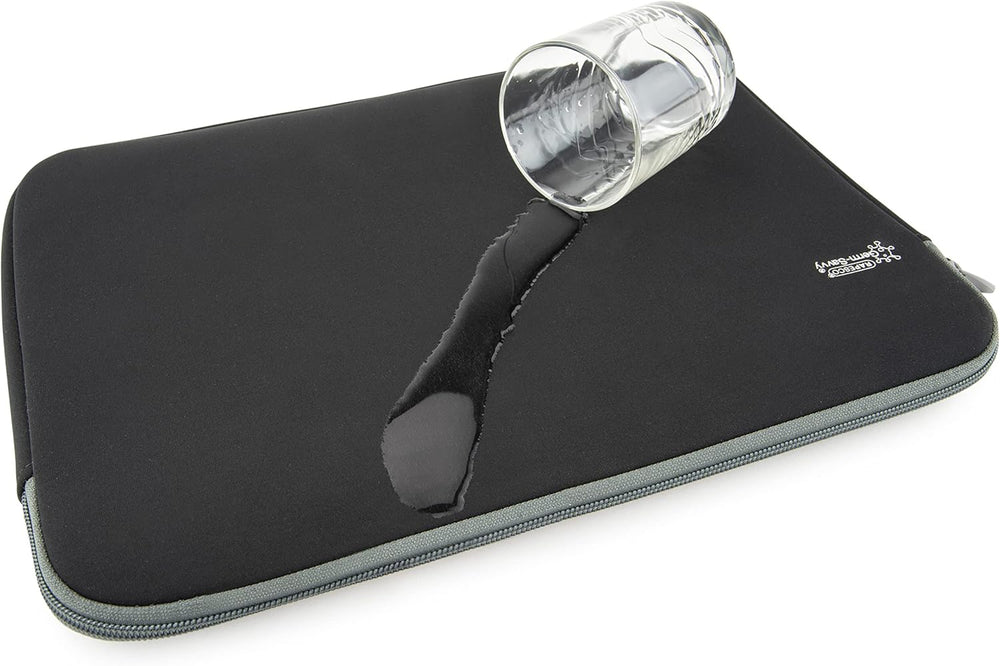 Rapesco Germ Savvy antibacterial 11.6-inch laptop sleeve with protective padding and sleek design for tech accessories.