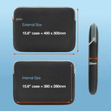 Rapesco Germ Savvy antibacterial 15.6-inch laptop sleeve with padded interior and sleek design for tech accessories and storage.