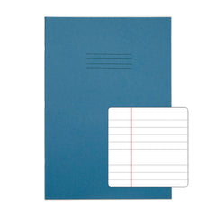 Rhino A4 Exercise Book 32 Page Feint Ruled 8mm With Margin Light Blue (Pack 100) - VDU014-178-6 DD