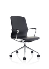 Lucia Medium Back Executive Office Chair Vegan Leather Upholstery Black - EX000259 DD